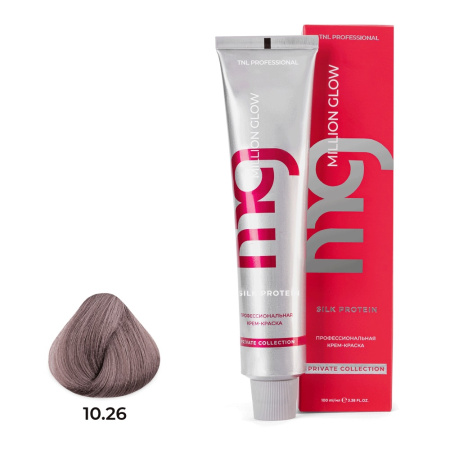 Крем-краска TNL Million Glow Private 10.26 платиновый блонд розовый, 100 мл