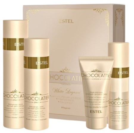 Набор White Legend ESTEL CHOCOLATIER (ш 250 бел, бальз 200 бел, спрей 200 бел, крем д/рук 50