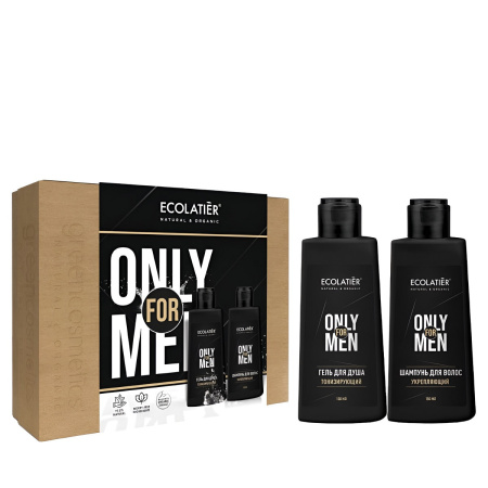 Набор подарочный для мужчин "Only For Man" Ecolatier (гель для душа, шампунь для волос по 150 мл)