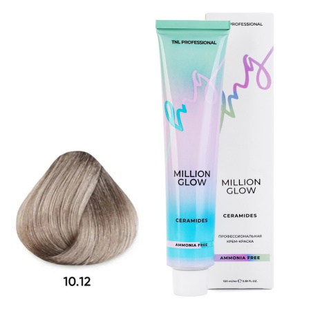 Крем-краска TNL Million Glow AFC Ceramides 10.12 плат. блонд пепел. перламутровый, 100 мл