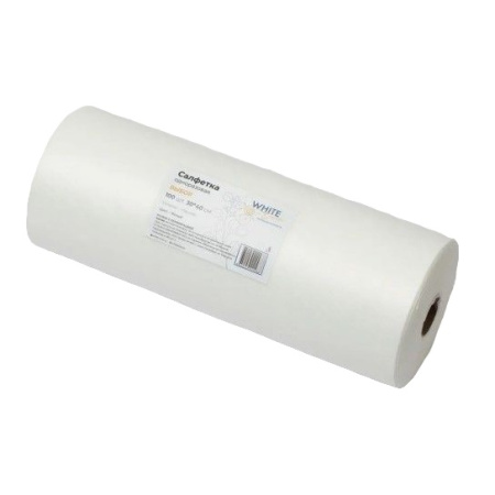 Салфетка в рулоне White Line 30*40 Выбор Спанлейс белый, 100 шт