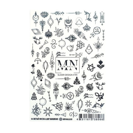 Слайдер-дизайн для ногтей Miw Nails W-111