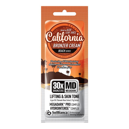 Крем для загара SolBianca Beach California 30х bronzer с маслом арганы, экстр.розы и инжира, 15 мл