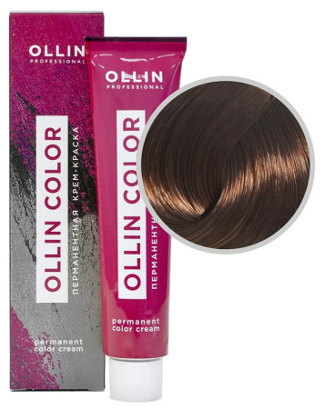 Перманентная крем-краска для волос Ollin Color 6/75 темно-русый кор.-махаг., 60 мл