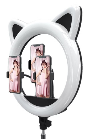 Кольцевая лампа OKIRO LED RING CAT 408 ушки
