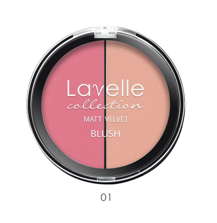 Румяна компактные двухцветные Lavelle Collection, т. 01 розовый, 5 г
