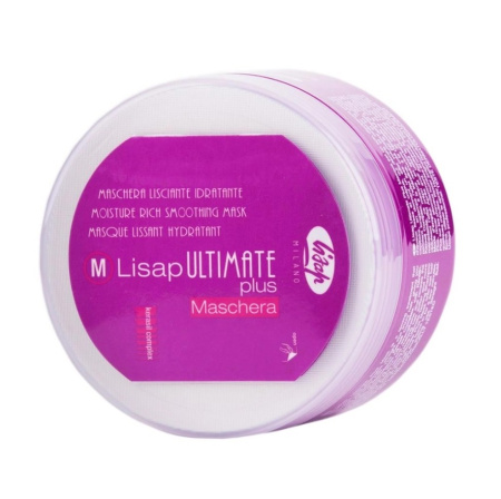 Увлажняющая маска для волос с разглаживающим эффектом Lisap Milano Ultimate Plus, 250 мл