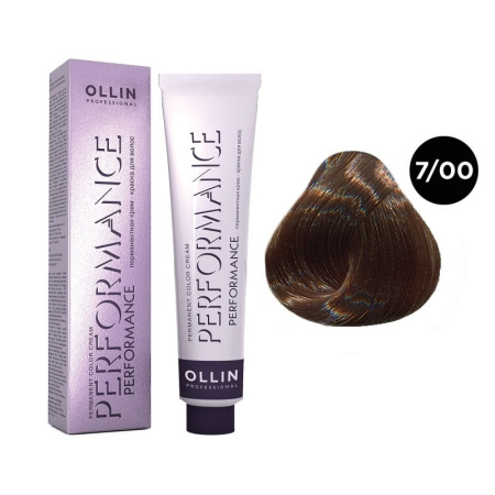 Перманентная крем-краска Ollin Performance 7/00 русый глубокий, 60 мл