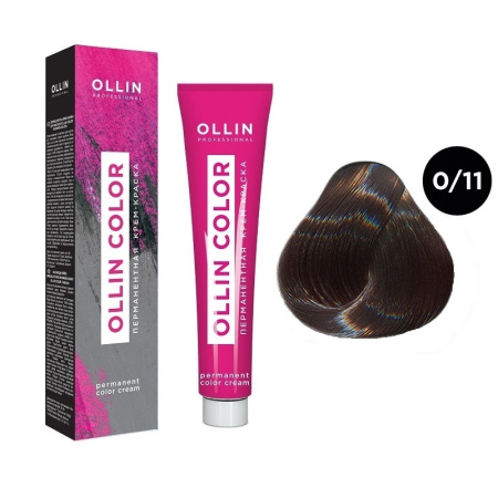 МП Крем-краска для волос Ollin Color 0/11 корректор пепельный, 100 мл