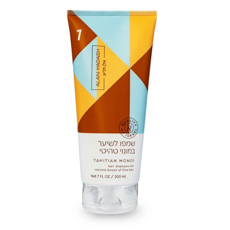 Шампунь бессульфатный для тонких волос и придания объёма Alan Hadash Tahitian Monoi, 200 мл
