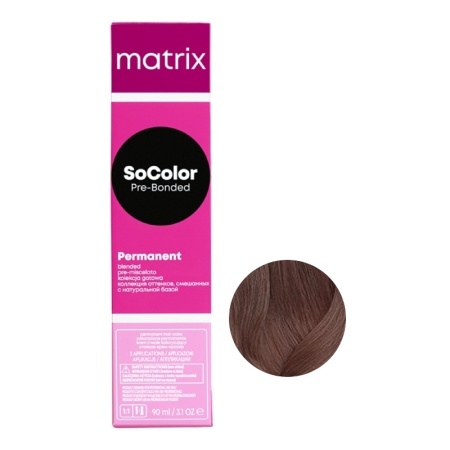 Краситель Matrix SoColor Pre-Bonded 6MR темный блонд мокка красный, 90 мл