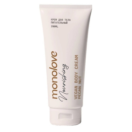 Monolove Vegan крем для тела Питательный Body Cream Pecan Nut, 200 мл