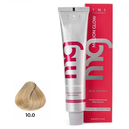Крем-краска TNL Million Glow Private 10.0 платиновый блонд, 60 мл