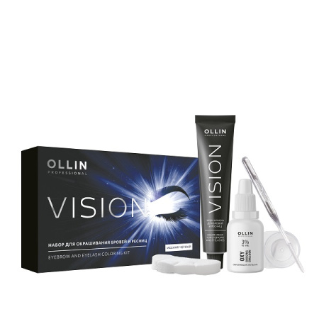 Ollin Набор для окрашивания бровей и ресниц (Иссиня-черный)Vision