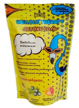 Соль для ванн WT Детокс соль дой-пак, 500 г