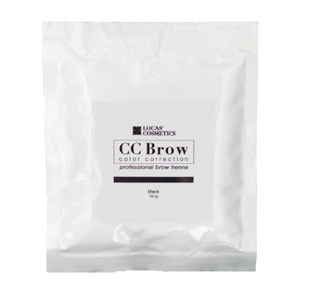 Хна для бровей в саше CC Brow Lucas' Cosmetics, чёрная, 10 г