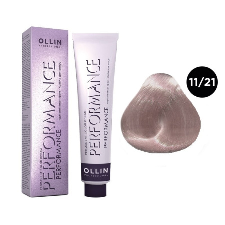 Перманентная крем-краска Ollin Performance 11/21 спец. блондин фиол.-пепельный, 60 мл