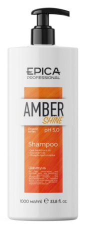 Шампунь Epica Amber Shine для восстановления и питания с облепиховым маслом, 1000 мл