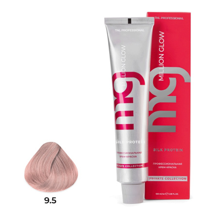 Крем-краска TNL Million Glow Private 9.5 блонд махагоновый, 100 мл
