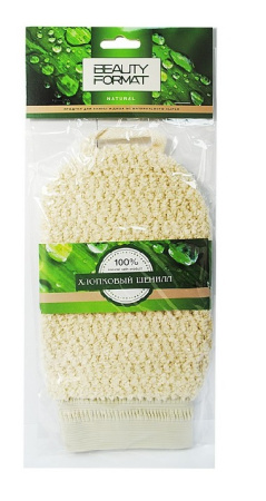 Мочалка варежка из хлопкового шенилла
