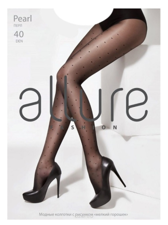 Женские колготки Pearl 40 den горошек, nero 4