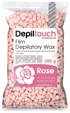 Воск пленочный для депиляции Depiltouch "Rose" с ароматом розы, 200 г