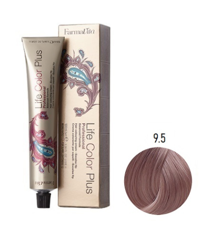 Крем-краска Farmavita Life Color Plus 9.5 очень светлый блондин красное дерево, 100 мл