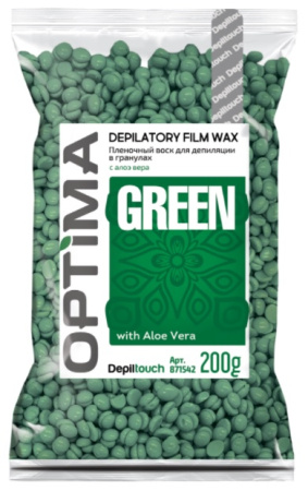Воск пленочный для депиляции Depiltouch Optima "Green", 200 г