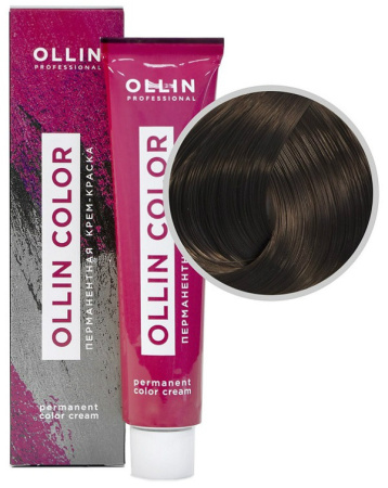 Перманентная крем-краска для волос Ollin Color 5/71 светлый шатен коричнево-пепельный, 60 мл