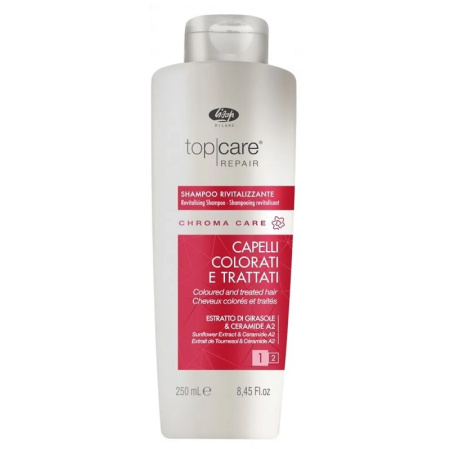 Оживляющий шампунь для окрашенных волос Lisap Milano Top Care Chroma Care, 250 мл