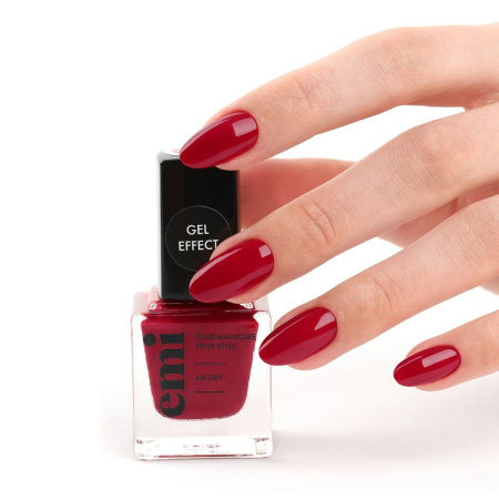 Лак ультрастойкий EM.I Gel Effect №030 безупречный красный, 9 мл