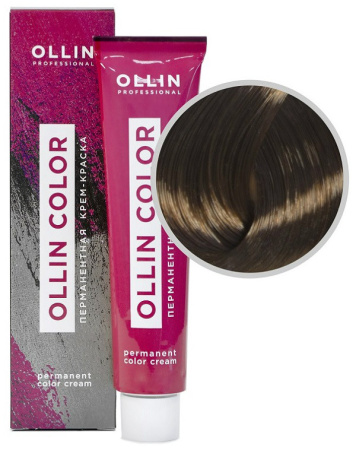Перманентная крем-краска для волос Ollin Color 6/7 темно-русый коричневый, 60 мл