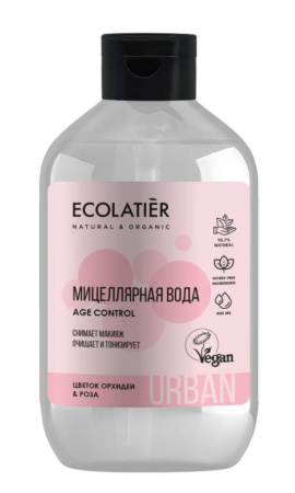 Вода мицеллярная для снятия макияжа "Цветок орхидеи и роза" Ecolatier, 400 мл