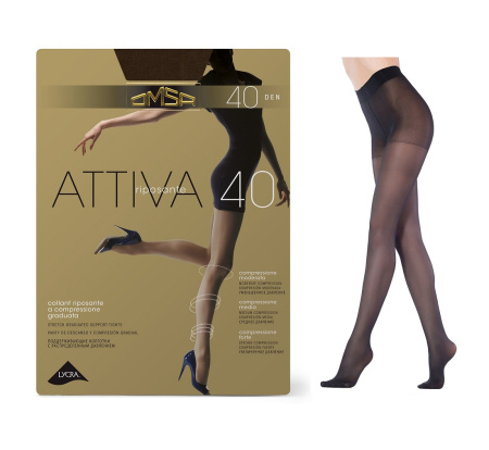 Колготки Omsa Attiva 40 den, Nero, 5 (XL)