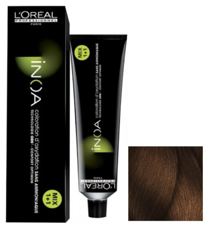Краска для волос Loreal INOA, 6.34 темный блондин зол. мед., 60 мл
