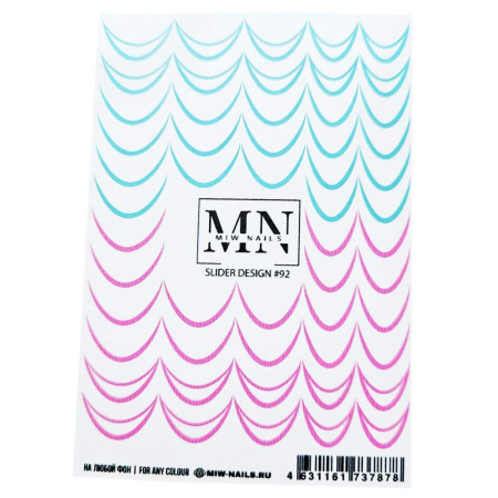 Слайдер-дизайн для ногтей Miw Nails 92