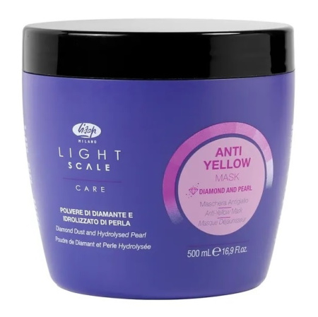 Маска для осветленных, мелированных и седых волос Lisap Milano Light Scale Care Anti Yellow, 500 мл