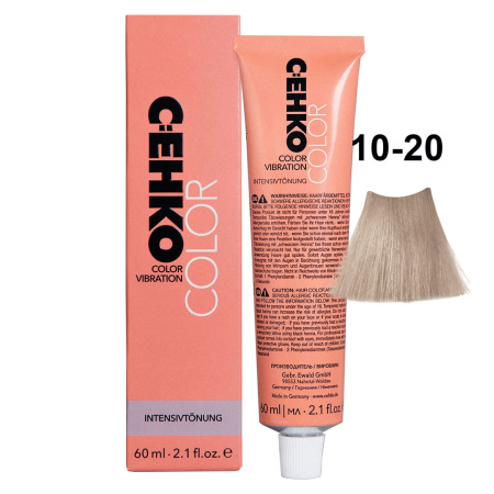 Крем тонирующий C:EHKO Color Vibration 10/20 ультра-светлый пепельный блондин, 60 мл