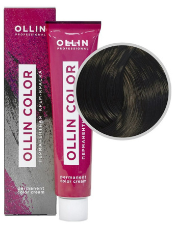 Перманентная крем-краска для волос Ollin Color 3/0 темный шатен, 60 мл