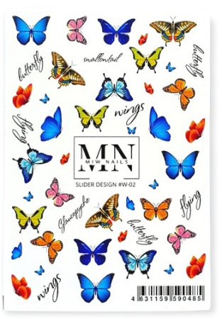Слайдер-дизайн для ногтей Miw Nails W-02