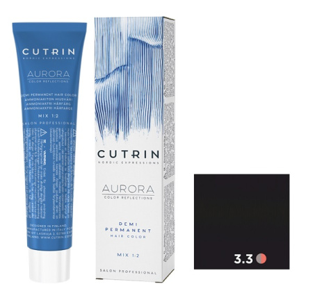 Краситель безаммиачный Cutrin Aurora 3.3 тёмно-золотистый коричневый, 60 мл