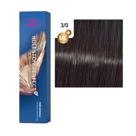 МП Wella Крем-краска стойкая Koleston P. 3/0 Темно-коричневый натуральный, 60 мл