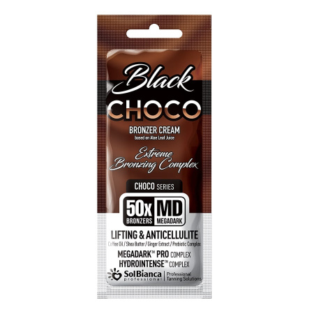 Крем для загара SolBianca Choco Black 50х bronzer с маслами кофе, семян дерева ши, 15 мл
