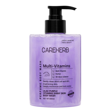 CAREHERB Гель для душа для сияния кожи «Лавандовый эликсир», 400 мл