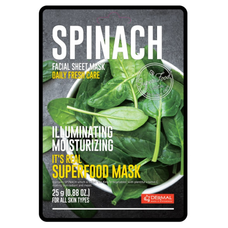 DERMAL It's Real SuperfoodMask Spinach Маска для лица со шпинатом 25 г