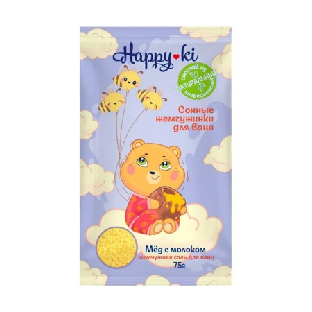 Laboratory Katrin Соль для ванн "Happyki" Мёд с молоком, 75 г