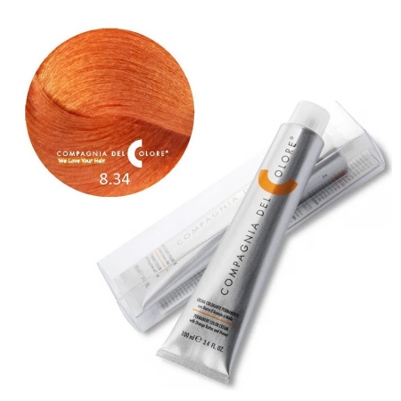 Крем-краска Del Colore 8/34 медный светло-русый золотистый, 100 мл