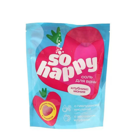 Laboratory Katrin Соль для ванн "SOHappy" Клубника Мания, 500 г