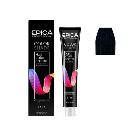 Крем-краска Epica Colorshade 1.0 черный холодный, 100 мл