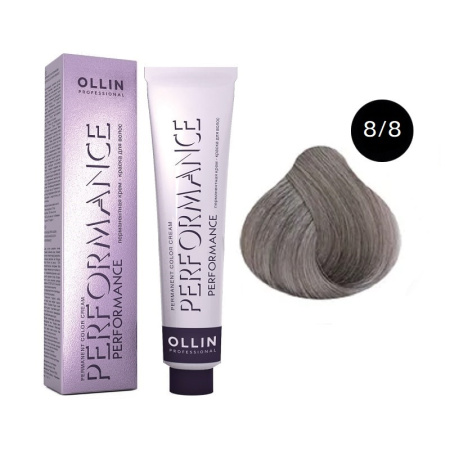 Перманентная крем-краска Ollin Performance 8/8 светло-русый жемчужный, 60 мл